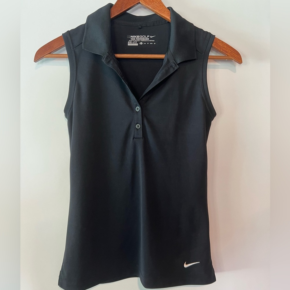 Nike Golf Dri Fit Tour Performance sleeveless shirt.